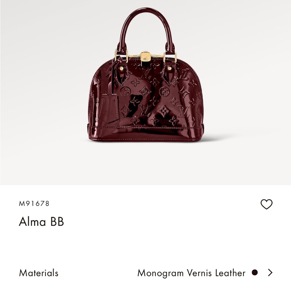 Alma BB handbag -Monogram Vernis Leather